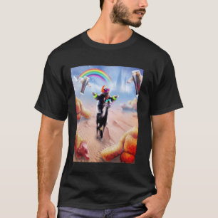 Faultier reitet Alpaka mit Chicken Nuggets und Col T-Shirt