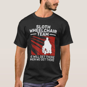 Faultier-Rollstuhlmänner-Team Handicap Rollstuhl P T-Shirt