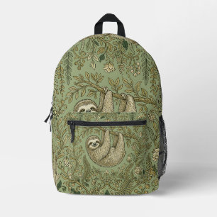 Faultier-Rucksack mit hängendem Reben-Design Bedruckter Rucksack