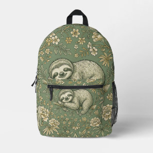 Faultier-Rucksack – Regenwald-Kinderzimmer-Design Bedruckter Rucksack