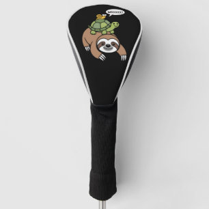 Faultier Schildkröte Schnecke Huckepack Tier Wildl Golf Headcover