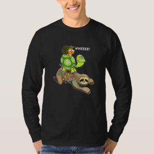 Faultier Schildkröte Schnecke Lustig Süß Tierliebh T-Shirt