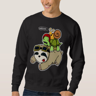 Faultier Schildkröte Schnecke Tierliebhaber Langsa Sweatshirt