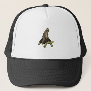 Faultier Schildkröte Shirt Faultier Reitet auf Lan Truckerkappe