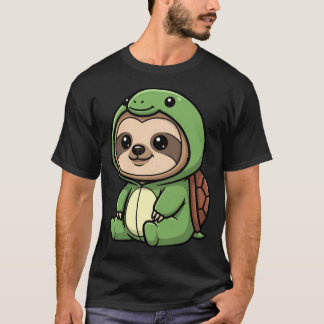 Faultier Schildkröte Süßes Tier Geschenk T-Shirt