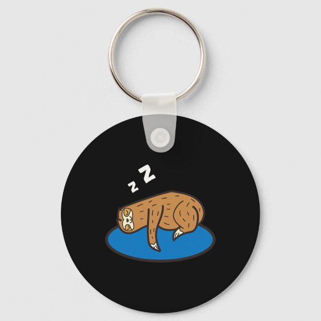 Faultier schläft auf Disc-Golf  Schlüsselanhänger (Vorderseite)