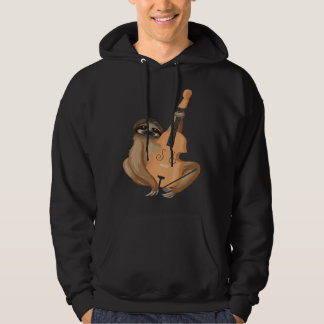 Faultier spielt Cello Orchester Musik Instrument C Hoodie