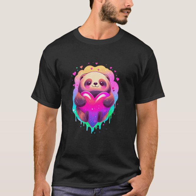 Faultier T-Shirt mit Kawaii Faultier (Vorderseite)