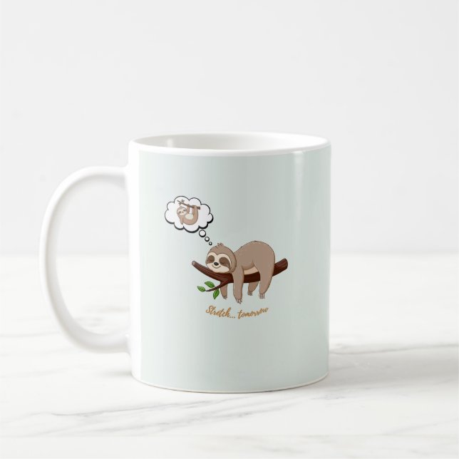 Faultier-Tasse 'Lazy Sloth Mug' – Lustiges Geschen Kaffeetasse (Links)