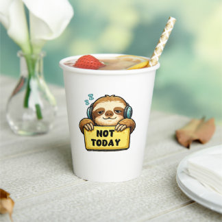 Faultier Tasse Pappbecher