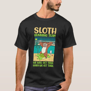 Faultier- und Schildkröten-Laufteam Humor Lustiges T-Shirt