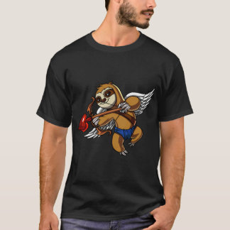 Faultier Valentinstag Cupid T-Shirt