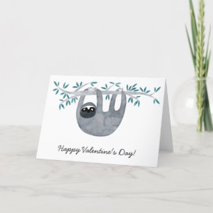 Faultier Valentinstag Feiertagskarte