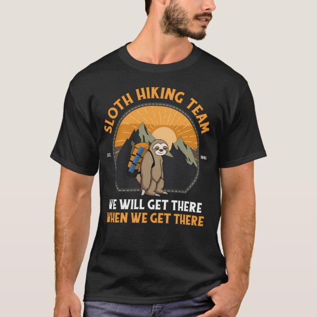 Faultier Wandern Faultier Wandern T-Shirt (Vorderseite)