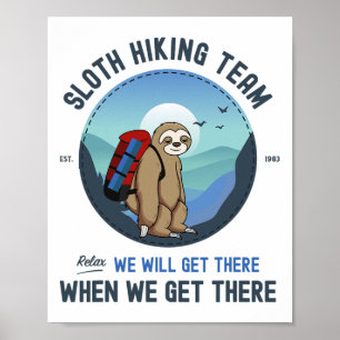 Faultier Wandern Poster