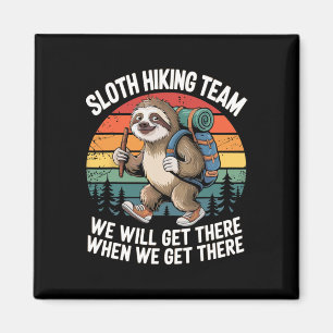 Faultier Wanderteam Bergsteiger Camping Wandern  Magnet