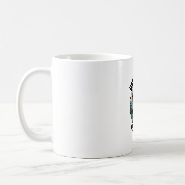 Faultier-Wanderteam Eile nicht Sei glücklich Genie Kaffeetasse (Links)