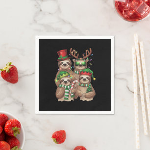Faultier Weihnachten Fröhliche Faultiermas Faultie Serviette