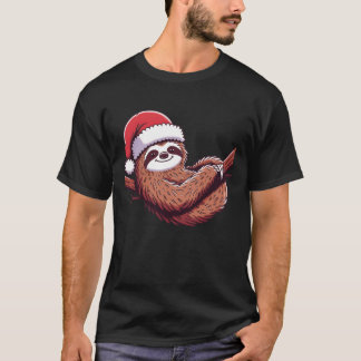 Faultier Weihnachten Wintertiere Faultiere Junge T-Shirt
