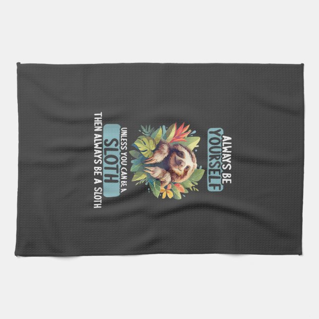 Faultiere Faultier T-Shirt Geschirrtuch (Horizontal)