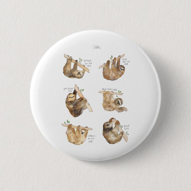 Faultiere Klassiker  Button (Vorderseite)