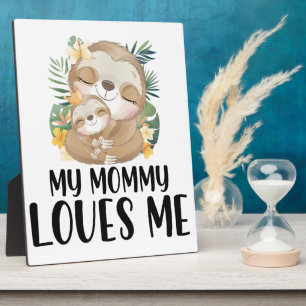 Faultiere Mutter und Baby Mein Mami Liebt Mich Tro Fotoplatte