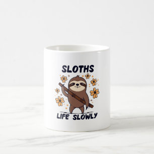Faultiere nehmen das Leben langsam Kaffeetasse