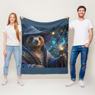 Faultiermagier Fleecedecke