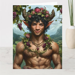 Faun der grünen Lichtung – Grußkarte Karte