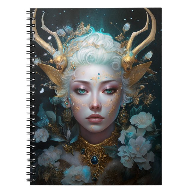 Faun Elf Woman Fantasy Art Notizblock (Vorderseite)