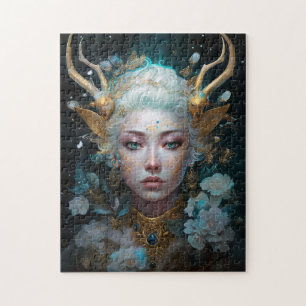 Faun Elf Woman Fantasy Art Puzzle