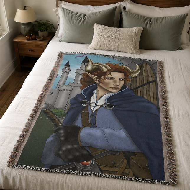 Faun gehörnter Fae Fantasy  Decke (Von Creator hochgeladen)