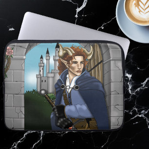 Faun gehörnter Fae Fantasy Laptopschutzhülle