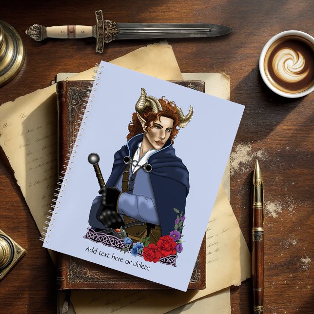Faun gehörnter Fae Fantasy  Notizbuch (Von Creator hochgeladen)