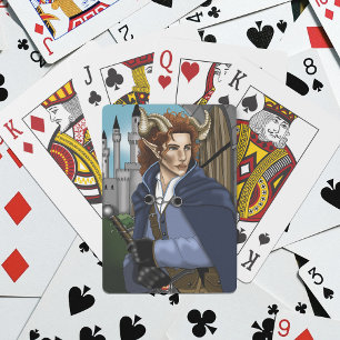 Faun gehörnter Fae Fantasy Spielkarten