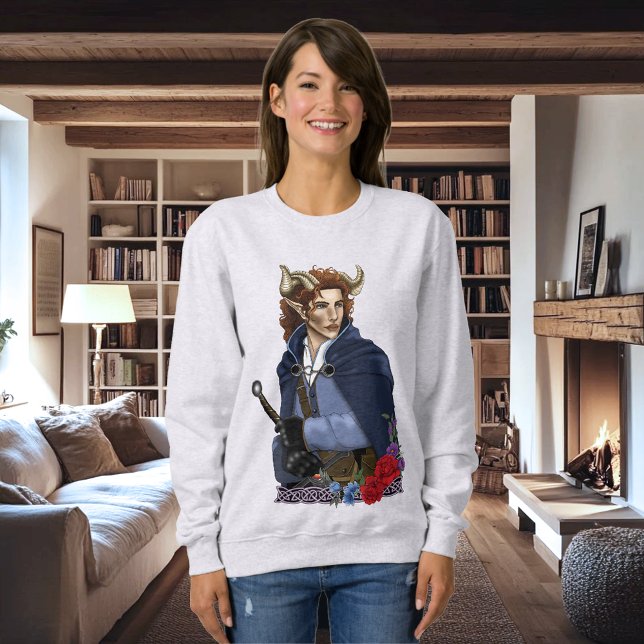 Faun gehörnter Fae Fantasy  Sweatshirt (Von Creator hochgeladen)