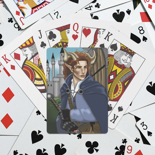 Faun Horned Fae Fantasy  Spielkarten (Von Creator hochgeladen)