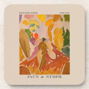 Faun und Nymph 1941 von Edvard Weie Getränkeuntersetzer