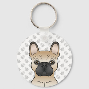 Fauna mit schwarzer Maske Französischer Bulldog Hu Schlüsselanhänger