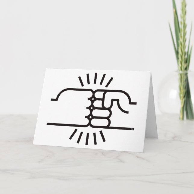 Faust Bumps nach vorn! Karte (Vorderseite)