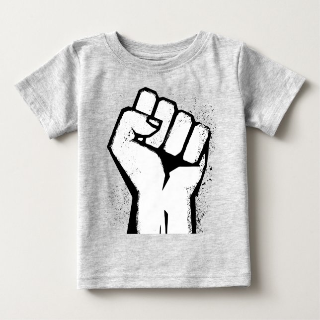 Faust des weißen Protests Baby T-shirt (Vorderseite)