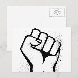 Faust des weißen Protests Postkarte