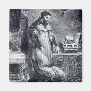 Faust in seiner Studie, von Goethes Faust, 1828, ( Magnet