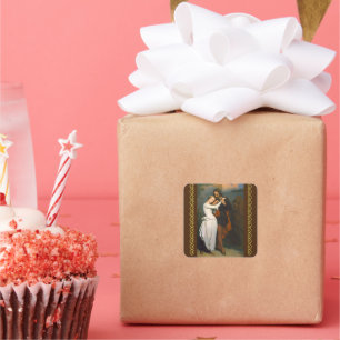 Faust & Marguerite Im Garten von A. Scheffer Quadratischer Aufkleber