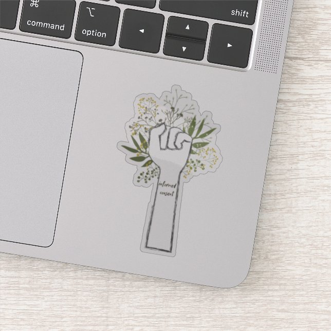 Faust mit Zustimmung Aufkleber (Detail)