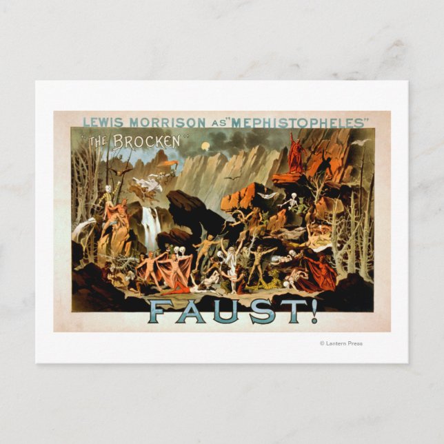 Faust Musical Theater Poster Postkarte (Vorderseite)