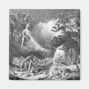 Faust und Mephistophelen an den Hexen Magnet