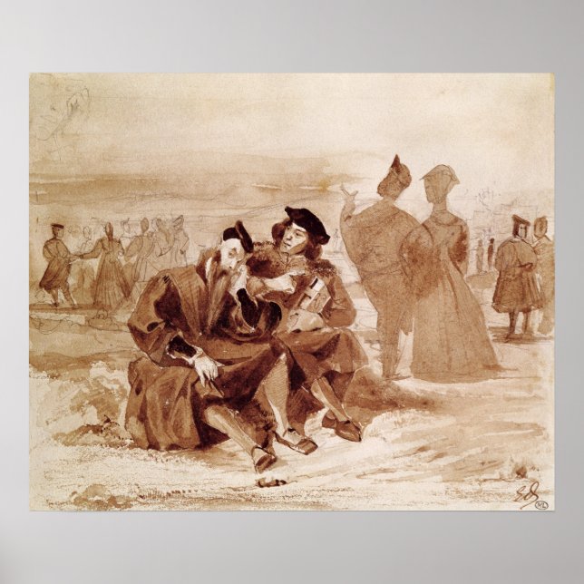 Faust und Wagner im Gespräch Poster (Vorne)