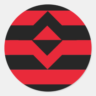 Faustdruckmarkierung Runder Aufkleber