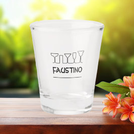 Faustino Black Line Shootglas Schnapsglas